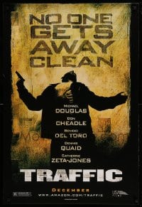 6z923 TRAFFIC teaser 1sh 2000 directed by Steven Soderbergh, Benicio Del Toro, drug smuggling!