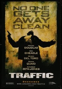 6z924 TRAFFIC teaser DS 1sh 2000 directed by Steven Soderbergh, Benicio Del Toro, drug smuggling!