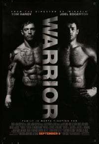 6z967 WARRIOR advance DS 1sh 2011 Joel Edgerton, Tom Hardy, mixed martial arts action!