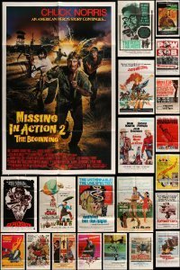 7a038 LOT OF 45 FOLDED ONE-SHEETS '60s-80s great images from a variety of different movies!