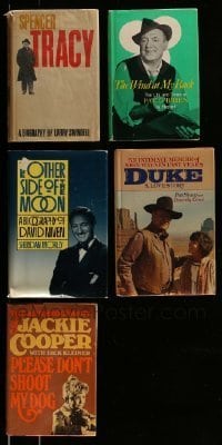 7a473 LOT OF 5 ACTOR BIOGRAPHY HARDCOVER BOOKS '60s-80s John Wayne, Tracy, Niven, Cooper & more!