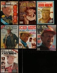 7a131 LOT OF 7 JOHN WAYNE MAGAZINES '70s lots of great images & information about The Duke!