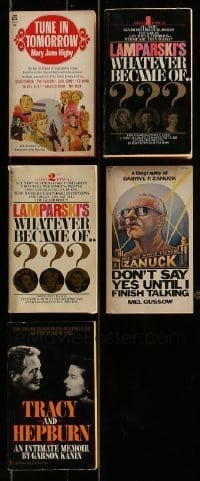 7a520 LOT OF 5 PAPERBACK BOOKS '60s-70s Tune in Tomorrow, Whatever Became Of..., Darryl F. Zanuck