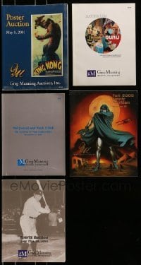 7a459 LOT OF 5 GREG MANNING AUCTION CATALOGS '99-01 movie posters, comic books, sports & more!