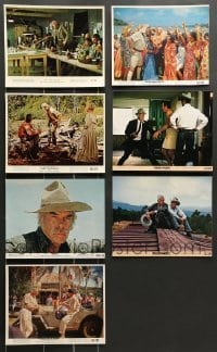 7a334 LOT OF 7 LEE MARVIN COLOR 8X10 STILLS '60s-70s great scenes from some of his movies!