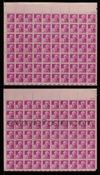 7a085 LOT OF 2 THOMAS EDISON STAMP SHEETS '47 140 stamps that were never used!