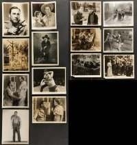 7a311 LOT OF 14 GEORGE O'BRIEN 8X10 STILLS '30s-40s great scenes from several of his movies!