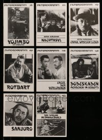 7a187 LOT OF 8 AKIRA KUROSAWA RE-RELEASE GERMAN PROGRAMS R80s from all his best movies!
