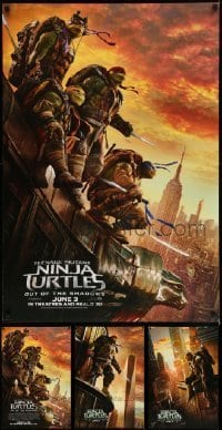 7a442 LOT OF 6 UNFOLDED DOUBLE-SIDED 27X40 TEENAGE MUTANT NINJA TURTLES OUT OF THE SHADOWS ONE-SHEET
