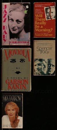 7a500 LOT OF 5 HARDCOVER AND SOFTCOVER BOOKS '60s-90s Joan Crawford, Frances Farmer & more!