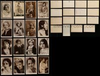 7a155 LOT OF 16 ENGLISH POSTCARDS '20s-30s great portraits of pretty actresses!