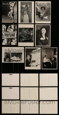 7a165 LOT OF 9 1980S-90S POSTCARDS '80s-90s sexy Bettie Page, Hitchcock's Psycho & more!