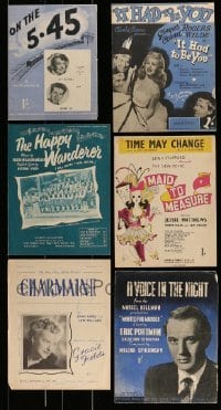 7a125 LOT OF 6 ENGLISH SHEET MUSIC '40s On the 5:45, It Had To Be You, Happy Wanderer & more!