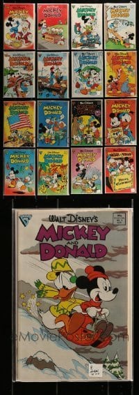 7a092 LOT OF 17 MICKEY AND DONALD COMIC BOOKS '80s Disney, they have a variety of adventures!