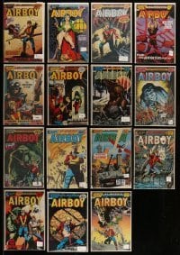 7a095 LOT OF 15 AIRBOY #1-15 COMIC BOOKS '86 created by Charles Biro & Dick Wood!