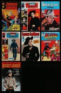 7a108 LOT OF 7 COWBOY WESTERN COMIC BOOKS '80s-90s Jesse James, Lash La Rue, Rocky Lane & more!