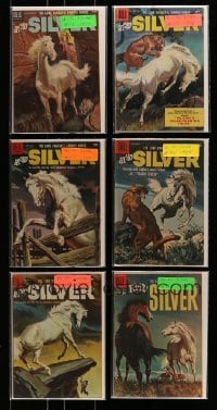 7a109 LOT OF 6 HI-YO SILVER COMIC BOOKS '50s Dell Comics, The Lone Ranger's famous horse!