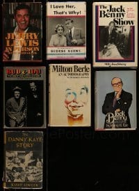 7a469 LOT OF 7 COMEDIAN BIOGRAPHY HARDCOVER BOOKS '50s-80s Jerry Lewis, Abbott & Costello + more!