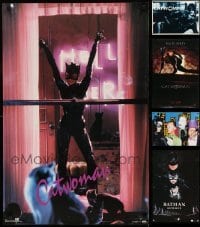7a221 LOT OF 6 UNFOLDED BATMAN FILM & TV SERIES POSTERS '90s-00s images of heroes & villains!