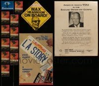 7a012 LOT OF 14 MISCELLANEOUS ITEMS '50s-90s Eisenhower, Max Headroom, LA Story, Paulie & more!