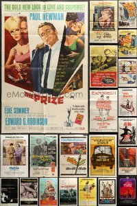 7a022 LOT OF 63 FOLDED ONE-SHEETS '50s-70s great images from a variety of different movies!