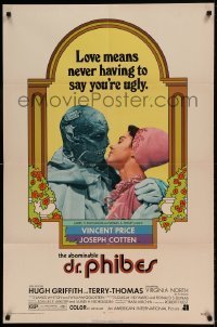 7b012 ABOMINABLE DR. PHIBES 1sh 1971 Price, love means never having to say you're ugly