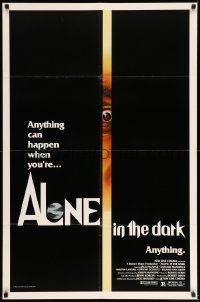 7b025 ALONE IN THE DARK 1sh 1982 cool completely different art of eye peeking through crack!