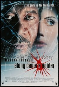 7b026 ALONG CAME A SPIDER int'l DS 1sh 2001 Morgan Freeman & Monica Potter, Kiss the Girls sequel!
