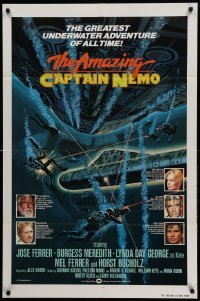 7b028 AMAZING CAPTAIN NEMO int'l 1sh 1978 sci-fi art of divers in the greatest underwater adventure!