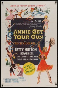 7b036 ANNIE GET YOUR GUN 1sh R1962 Betty Hutton as the greatest sharpshooter, Howard Keel