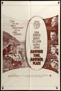 7b039 ANOTHER TIME ANOTHER PLACE military 1sh R1960s sexy Lana Turner has affair w/young Sean Conner