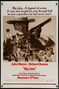 7b075 BIG JAKE style B 1sh 1971 John Wayne fought through hell to save a grandson he had never seen!