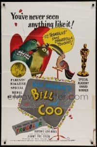 7b077 BILL & COO 1sh R1960s Ken Murray's trained birds, you've never seen anything like it!
