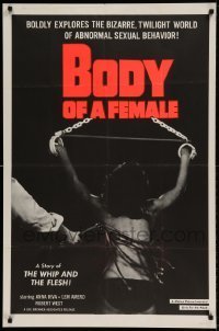 7b099 BODY OF A FEMALE 1sh 1964 a story of the whip and the flesh, abnormal sexual behavior!
