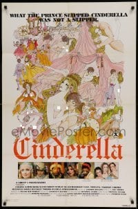 7b132 CINDERELLA 1sh 1977 sexy fairy tale art, what the prince slipped her wasn't a slipper!