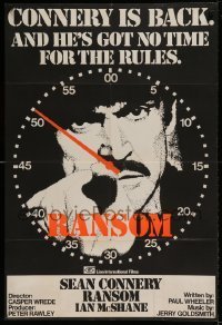 7b663 RANSOM English 1sh 1975 Sean Connery has no time for the rules, Ransom!