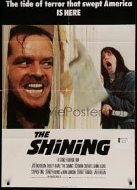 7b747 SHINING English 1sh 1980 King & Stanley Kubrick horror masterpiece, crazy Jack Nicholson!