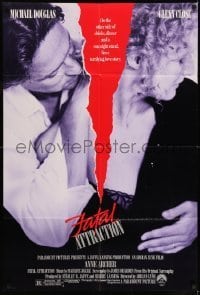 7b243 FATAL ATTRACTION 1sh 1987 Michael Douglas, Glenn Close, a terrifying love story!