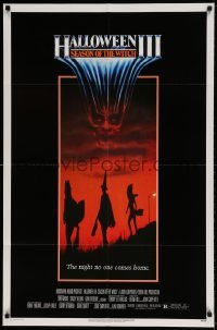 7b323 HALLOWEEN III 1sh 1982 Season of the Witch, Tom Atkins & Stacey Nelkin, horror!