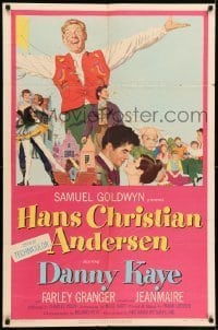 7b325 HANS CHRISTIAN ANDERSEN style A 1sh 1953 cool montage of Danny Kaye, Zizi Jeanmarie & cast!