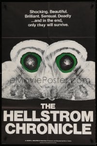 7b338 HELLSTROM CHRONICLE int'l 1sh 1971 cool huge moth close up image, only THEY will survive!