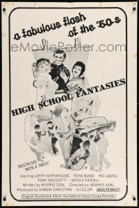 7b343 HIGH SCHOOL FANTASIES 1sh 1974 Rene Bond love & sex, big cast, big music, big story!