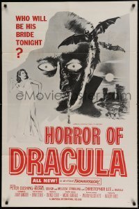 7b352 HORROR OF DRACULA military 1sh 1958 Hammer vampire, Joseph Smith art of monster & sexy girl