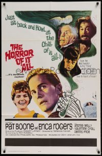 7b353 HORROR OF IT ALL 1sh 1964 Pat Boone, just sit back and howl at the chill of it all!