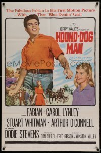 7b362 HOUND-DOG MAN 1sh 1959 Fabian starring in his first movie with pretty Carol Lynley!