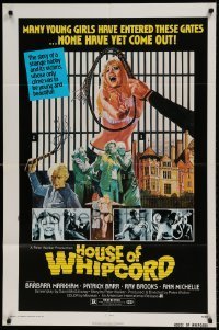 7b370 HOUSE OF WHIPCORD 1sh 1975 sexy art of many young girls who go in, but never come out!