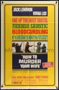 7b372 HOW TO MURDER YOUR WIFE style B 1sh 1965 Jack Lemmon, Virna Lisi, the most sadistic comedy!
