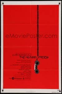 7b377 HUMAN FACTOR 1sh 1980 Otto Preminger, cool art of hanging telephone by Saul Bass!