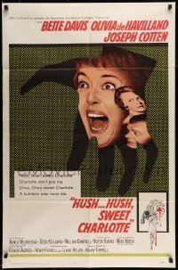 7b381 HUSH...HUSH, SWEET CHARLOTTE 1sh 1965 Bette Davis, Olivia de Havilland, Robert Aldrich