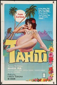 7b382 I AM CURIOUS TAHITI 1sh 1970 sexy Ekaleri artwork of the fabulous naked Maria Pia!